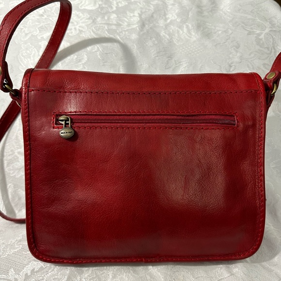 Made in Italy Real Leather Crossbody Purse Red- NWOT - Picture 3 of 14